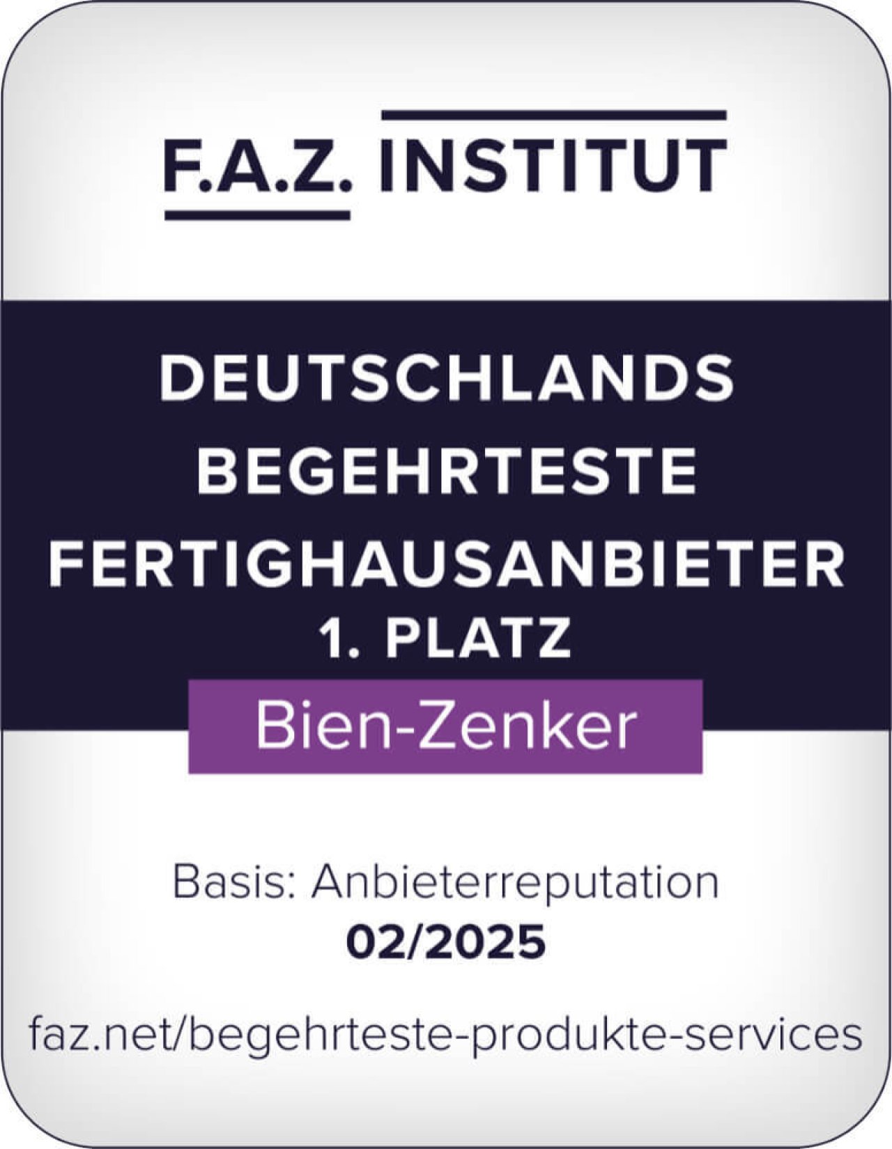 Begehrtester Fertighausanbieter Begehrtester Fertighausanbieter