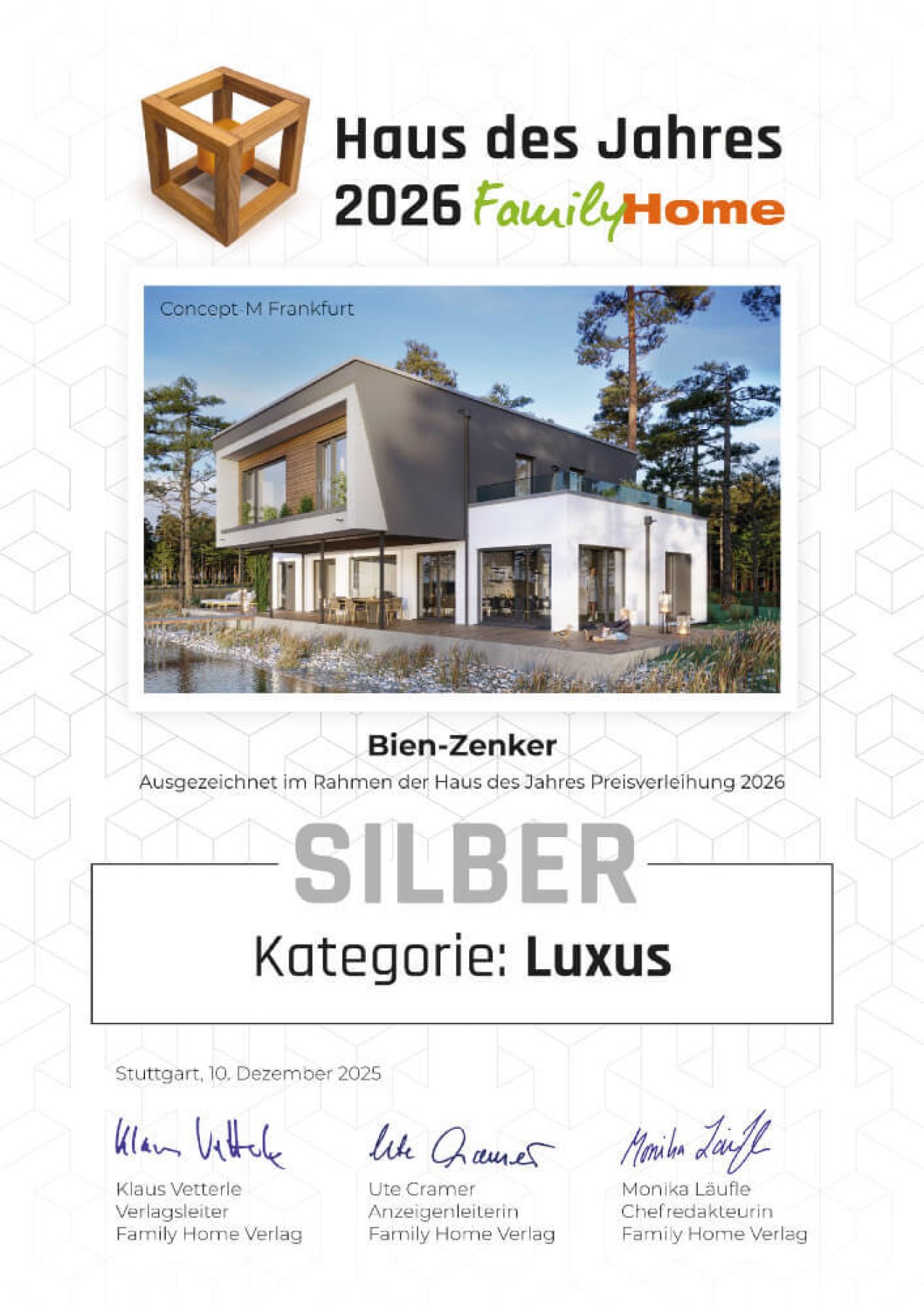 Urkunde Luxus BienZenker ,pxH